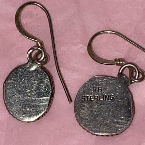 Richard Begay 925 sterling silver /turquoise earrings - Picture 3 of 7